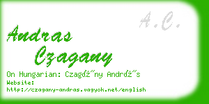 andras czagany business card